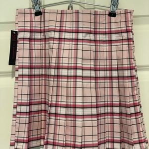 Youth Teen Young Adult skirt, pink plaid NWT size 3-5